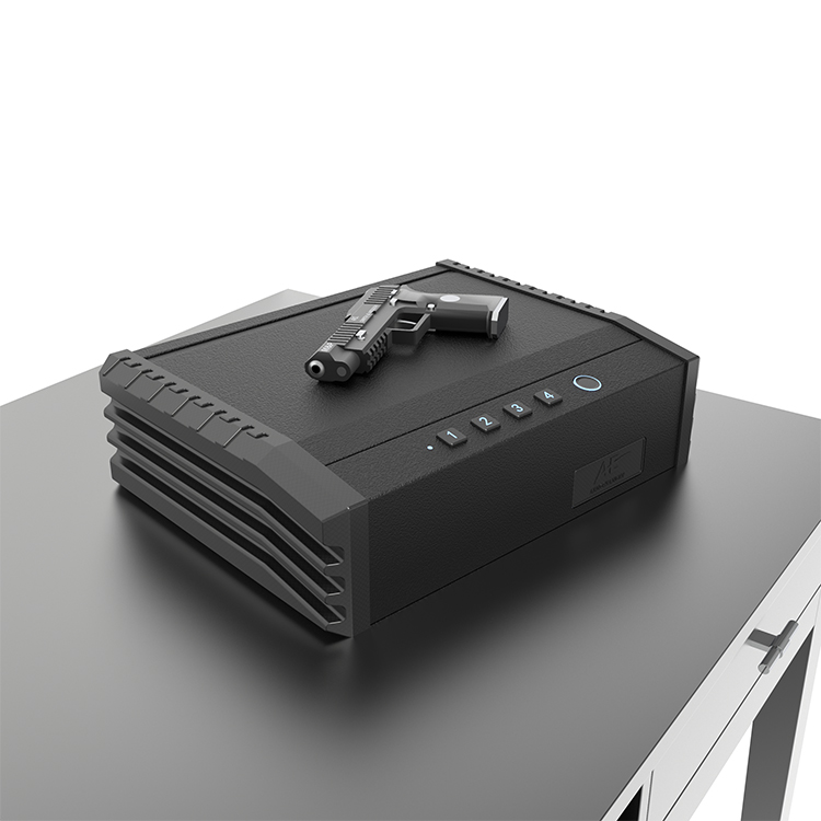 PS0110 Biometryczny sejf pistoletowy na 2 pistolety z górnym wejściem